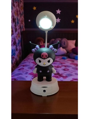 Siyah Masa Üzeri Kalemtraşlı Gece Lambası 30CM, Şık ve Kullanışlı Tasarım