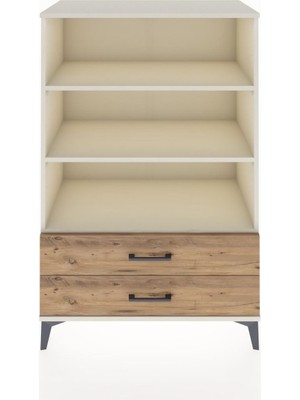 Hyperion Dolap 3 Raflı 2 Çekmeceli 88X44X134 Aytaşı-Çam