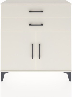 Arges Şifonyer Tek Raflı 2 Çekmeceli 2 Kapaklı 88X30X96 Aytaşı-Aytaşı