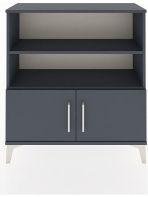 Arges Şifonyer 3 Raflı 2 Kapaklı 88X30X96 Antrasit-Antrasit