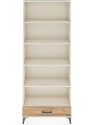 Arges Dolap 5 Raflı Tek Çekmeceli 88X30X221 Aytaşı-Çam