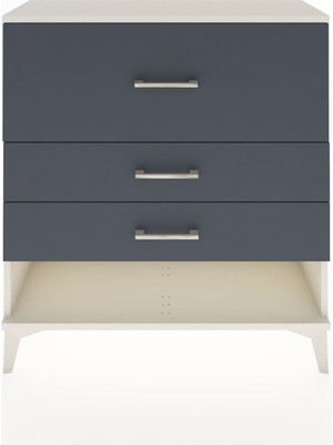 Arges Şifonyer 3 Çekmeceli 88X30X96 Aytaşı-Antrasit