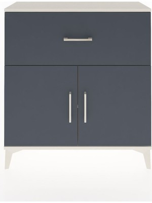 Arges Şifonyer Tek Raflı Tek Çekmeceli 2 Kapaklı 88X30X96 Aytaşı-Antrasit