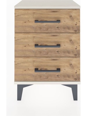 Arges Komodin 3 Çekmeceli 44X30X64 Aytaşı-Çam