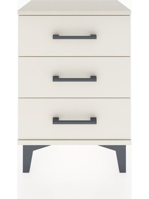 Arges Komodin 3 Çekmeceli 44X30X64 Aytaşı-Aytaşı