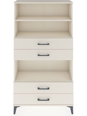 Arges Dolap 3 Raflı 4 Çekmeceli 88X30X163 Aytaşı-Aytaşı