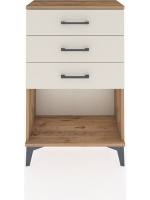 Arges Komodin 3 Çekmeceli 60X30X96 Çam-Aytaşı