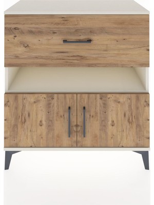 Hyperion Şifonyer Tek Raflı Tek Çekmeceli 2 Kapaklı 88X44X96 Aytaşı-Çam