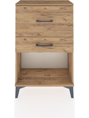 Arges Komodin 2 Çekmeceli 60X30X96 Çam-Çam