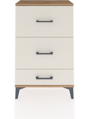 Arges Komodin 3 Çekmeceli 60X30X96 Çam-Aytaşı
