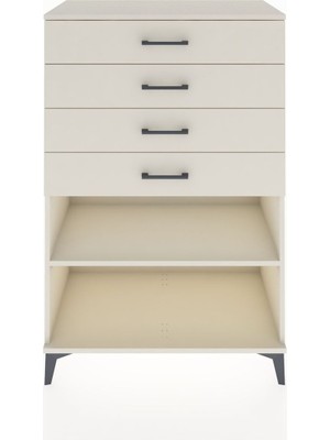 Hyperion Dolap Tek Raflı 4 Çekmeceli 88X44X134 Aytaşı-Aytaşı