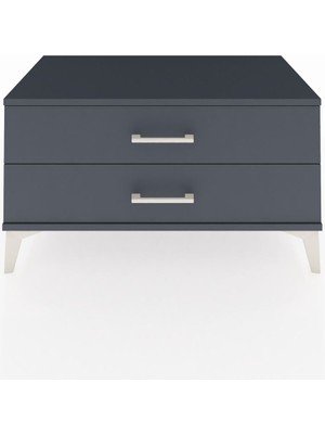 Hyperion Şifonyer 2 Çekmeceli 88X44X48 Antrasit-Antrasit