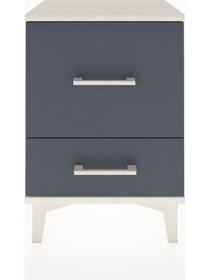 Arges Komodin 2 Çekmeceli 44X30X64 Aytaşı-Antrasit