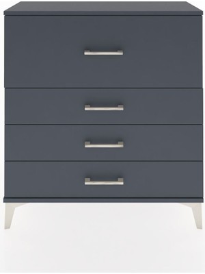 Arges Şifonyer 4 Çekmeceli 88X30X96 Antrasit-Antrasit