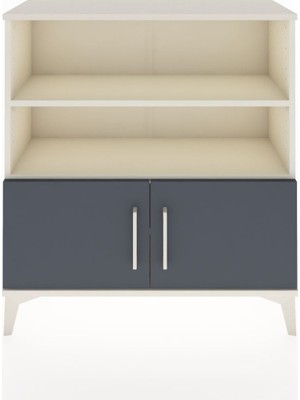 Arges Şifonyer 3 Raflı 2 Kapaklı 88X30X96 Aytaşı-Antrasit