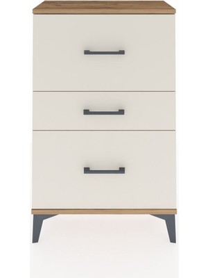 Arges Komodin 3 Çekmeceli 60X30X96 Çam-Aytaşı