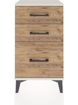 Arges Komodin 3 Çekmeceli 44X30X80 Aytaşı-Çam