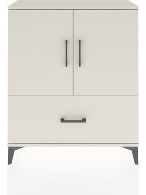 Arges Şifonyer 2 Raflı Tek Çekmeceli 2 Kapaklı 88X30X106 Aytaşı-Aytaşı