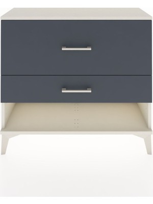 Arges Şifonyer 2 Çekmeceli 88X30X80 Aytaşı-Antrasit