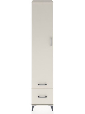 Hyperion Dolap 5 Raflı 2 Çekmeceli Tek Kapaklı 44X44X221 Aytaşı-Aytaşı