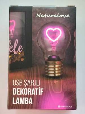 Pembe Renkli USB Şarjlı Dekoratif Lamba, Şık ve Pratik Aydınlatma Alternatifi