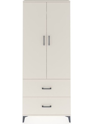 Arges Dolap 2 Raflı 2 Çekmeceli Tek Askılı 88X30X221 Aytaşı-Aytaşı