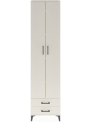 Arges Dolap 5 Raflı 2 Çekmeceli 2 Kapaklı 60X30X243 Aytaşı-Aytaşı