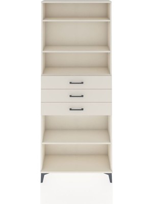 Arges Dolap 4 Raflı 3 Çekmeceli 88X30X221 Aytaşı-Aytaşı
