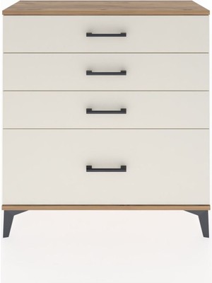 Arges Şifonyer 4 Çekmeceli 88X30X96 Çam-Aytaşı
