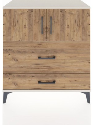 Hyperion Şifonyer 2 Raflı 2 Çekmeceli 2 Kapaklı 88X44X96 Aytaşı-Çam