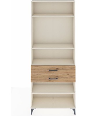 Arges Dolap 4 Raflı 2 Çekmeceli 88X30X221 Aytaşı-Çam