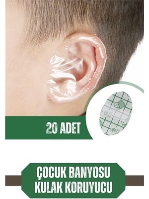 Turk Çocuk Banyo Kulak Koruyucu Su Geçirmez 20 Adet