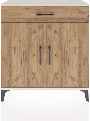 Arges Şifonyer 2 Raflı Tek Çekmeceli 2 Kapaklı 88X30X96 Aytaşı-Çam