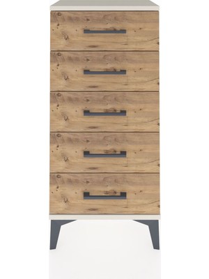 Arges Komodin 5 Çekmeceli 44X30X96 Aytaşı-Çam