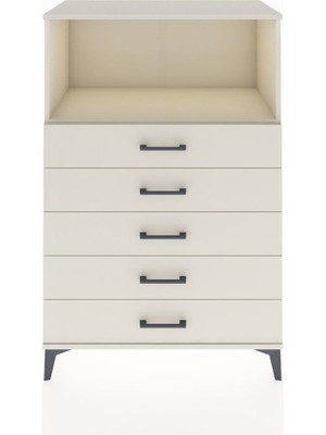 Hyperion Dolap Tek Raflı 4 Çekmeceli 88X44X134 Aytaşı-Aytaşı