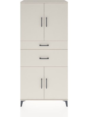 Hyperion Dolap 4 Raflı 2 Çekmeceli 4 Kapaklı 88X44X195 Aytaşı-Aytaşı