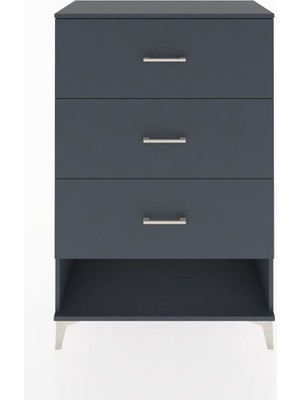 Hyperion Dolap 3 Çekmeceli 88X44X134 Antrasit-Antrasit