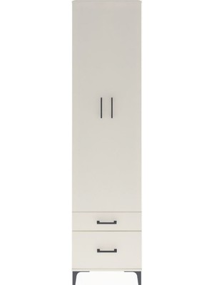 Arges Dolap 4 Raflı 2 Çekmeceli 2 Kapaklı 60X30X243 Aytaşı-Aytaşı