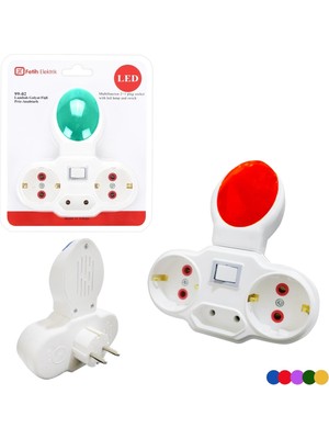 Üçlü Golyat LED Gece Lambası, Prizli ve Anahtarlı, Beyaz, Şık ve Kullanışlı