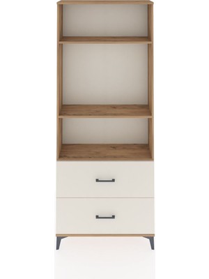 Arges Dolap 3 Raflı 2 Çekmeceli 88X30X221 Çam-Aytaşı