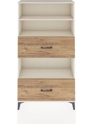 Arges Dolap 3 Raflı 2 Çekmeceli 88X30X163 Aytaşı-Çam
