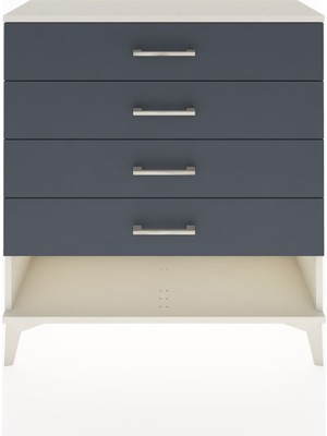 Arges Şifonyer 4 Çekmeceli 88X30X96 Aytaşı-Antrasit