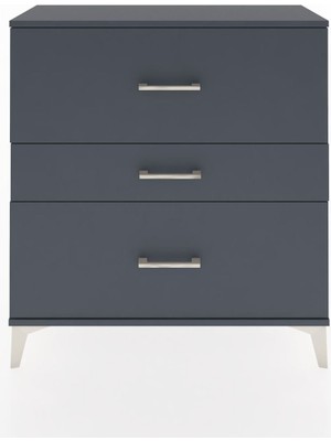 Arges Şifonyer 3 Çekmeceli 88X30X96 Antrasit-Antrasit