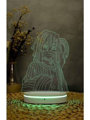 3D LED Gece Lambası, 16 Renkli, Dekoratif, Anime Temalı, Şık ve Aydınlatıcı Ürün