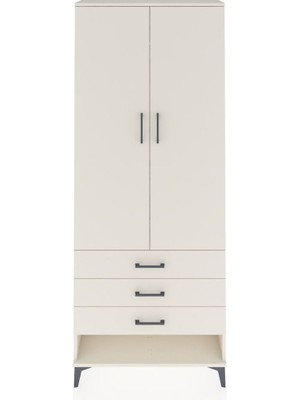 Arges Dolap 2 Raflı 3 Çekmeceli Tek Askılı 88X30X221 Aytaşı-Aytaşı