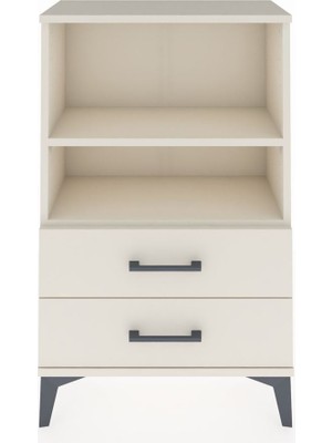 Arges Komodin 2 Raflı 2 Çekmeceli 60X30X96 Aytaşı-Aytaşı