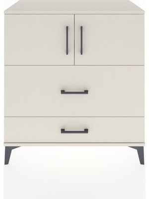 Hyperion Şifonyer 2 Raflı 2 Çekmeceli 2 Kapaklı 88X44X96 Aytaşı-Aytaşı