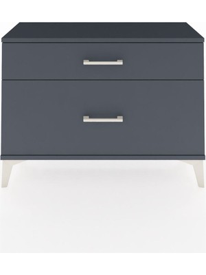 Arges Şifonyer 2 Çekmeceli 88X30X64 Antrasit-Antrasit