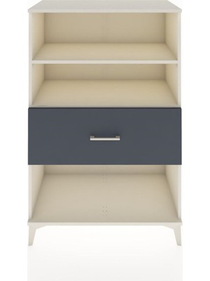 Hyperion Dolap 2 Raflı Tek Çekmeceli 88X44X134 Aytaşı-Antrasit