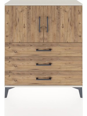 Arges Şifonyer 2 Raflı 3 Çekmeceli 2 Kapaklı 88X30X106 Aytaşı-Çam